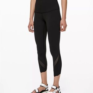 Lululemon Athletica Wunder Under Corp II Roll Down Scallop Full-On Luxtreme 24”